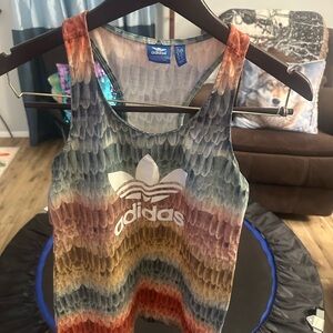 Adidas Blue and orange Tank Top